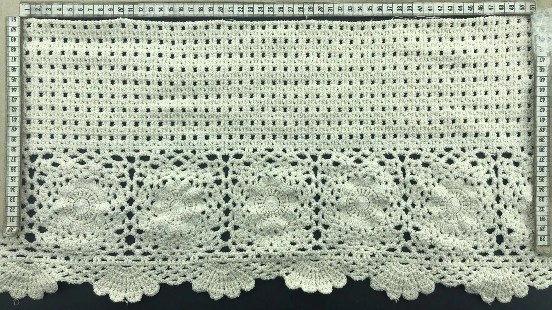 Siyah Pamuk Yerli Brode Bant · 34 cm