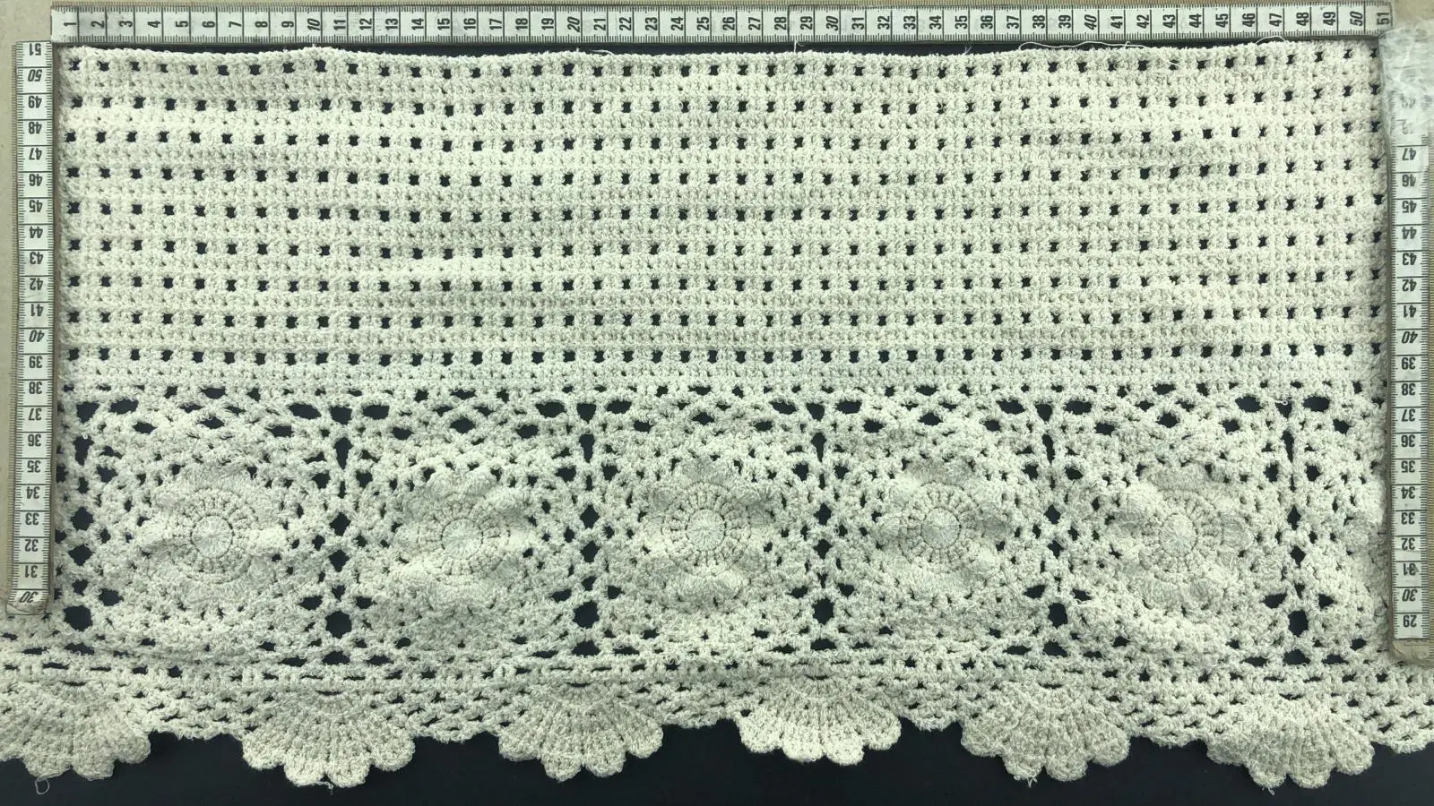 Siyah Pamuk Yerli Brode Bant · 34 cm