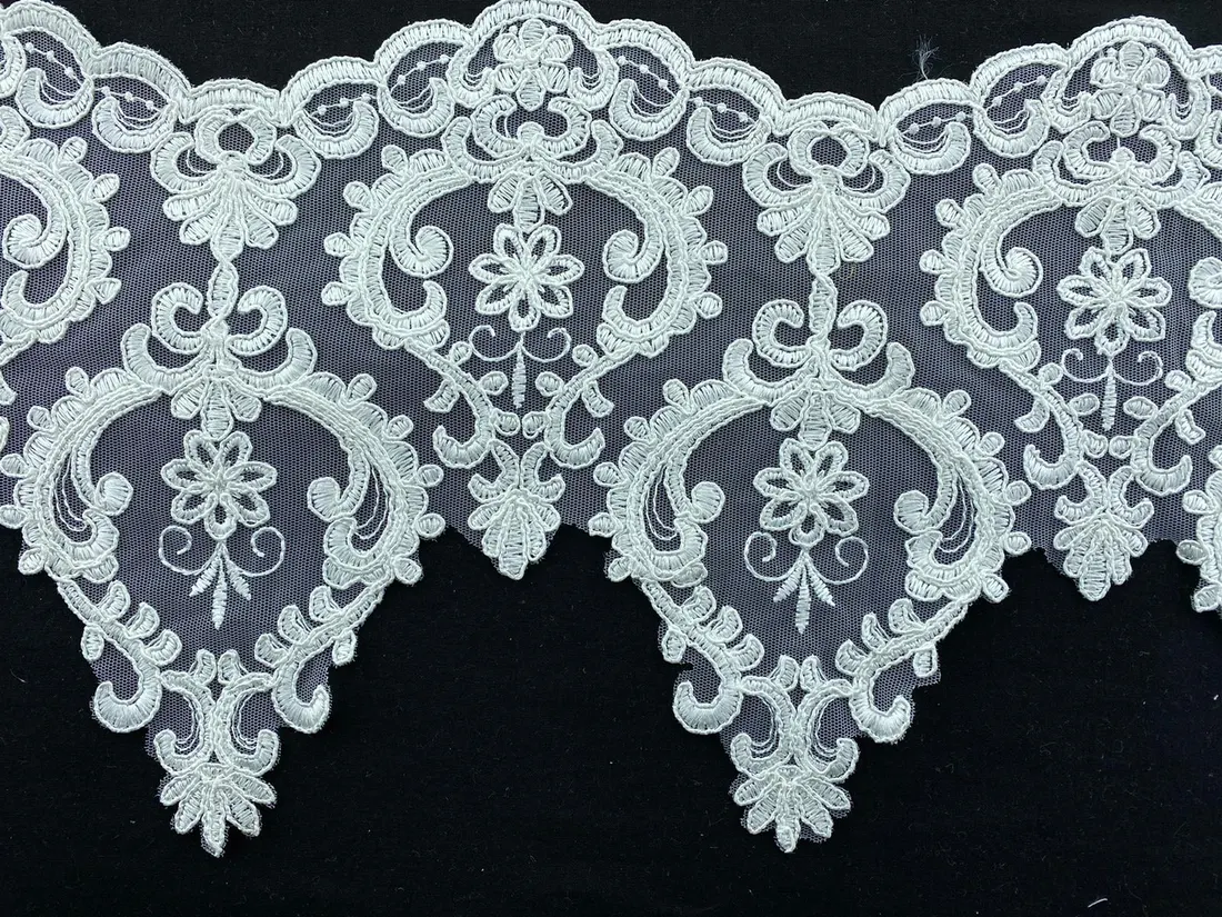 Kasar Polyester İthal Bant Dantel Tül · 20 cm