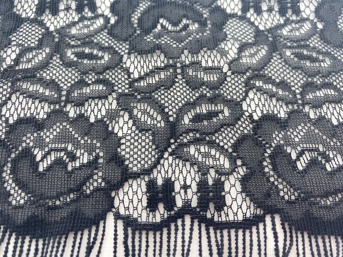 5086 Dantel · Yerli · Bant · Mikro Polyester · Sakallı · Siyah