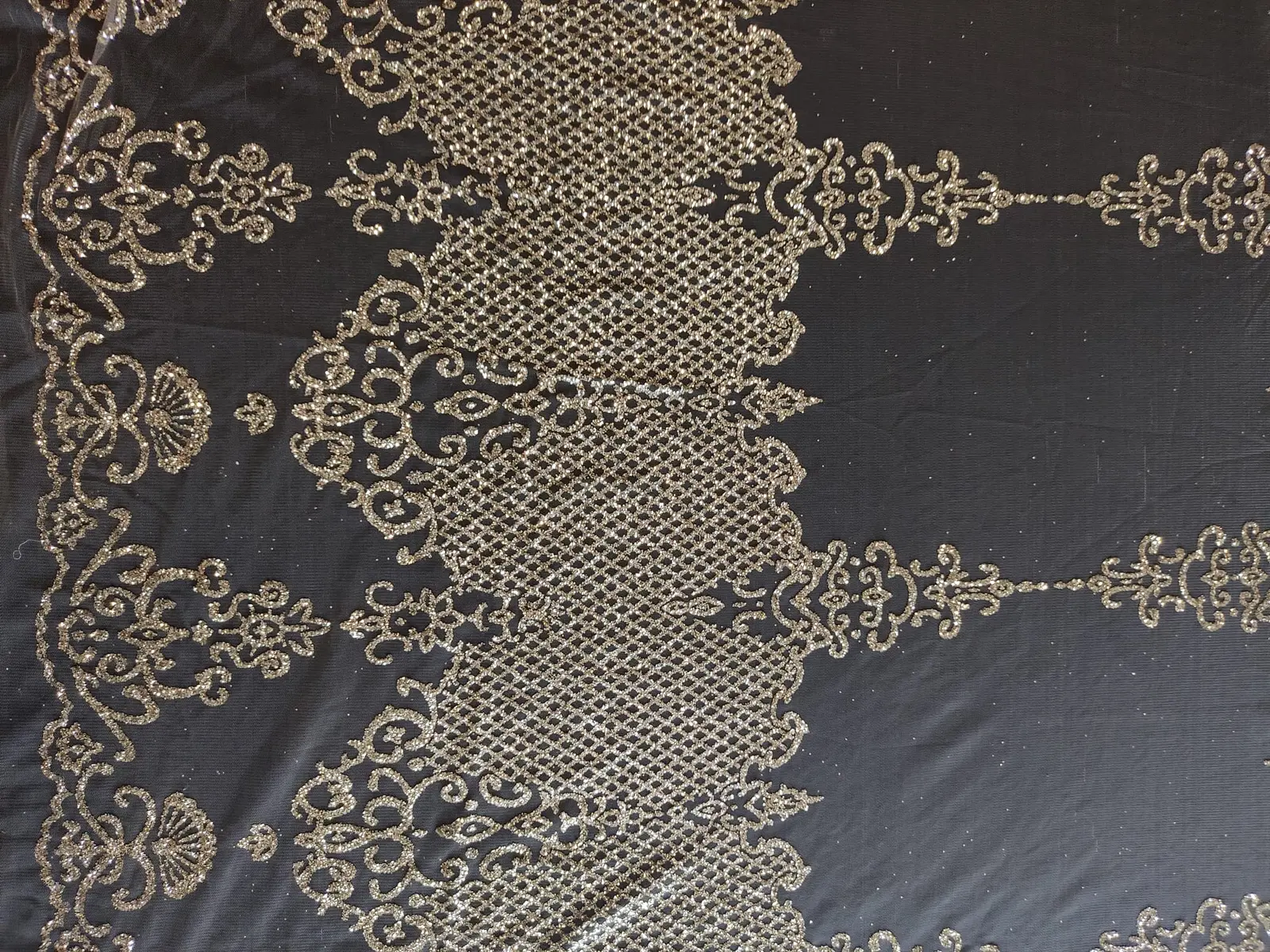 5664 Imported Metallic Gold Polyester Broderie