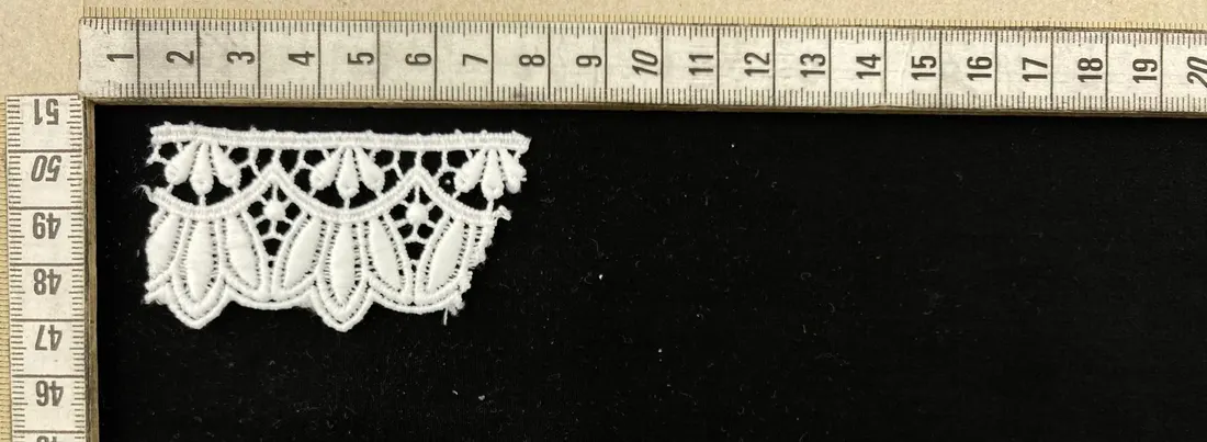 Ham Mat Polyester Yerli Güpür Brode Bant · 3,5 cm