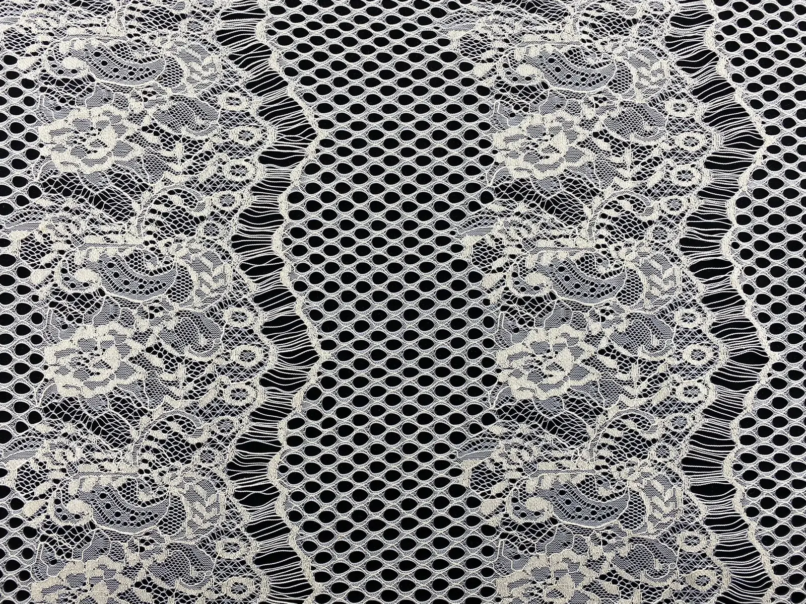 Heat-set Cotton Nylon Imported Lace