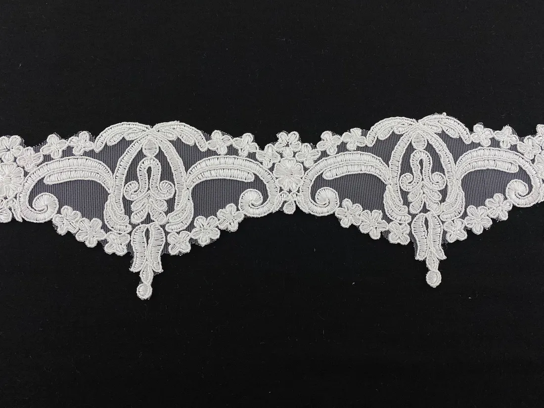 Ham Kordlu Polyester Yerli Brode Bant · 10 cm