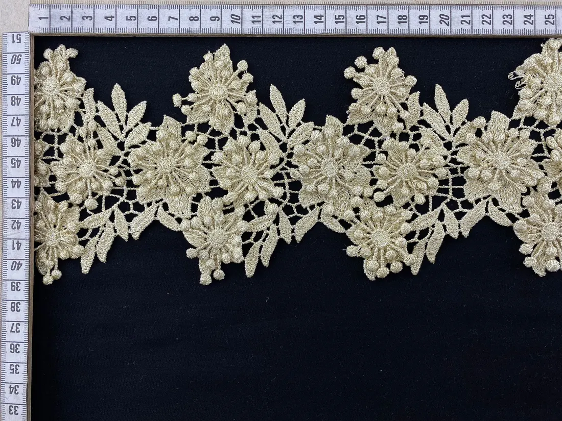 Gold Simli Lurex Polyester Güpür Brode Bant