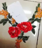 Renkli Nakışlı Polyester İthal Yaka