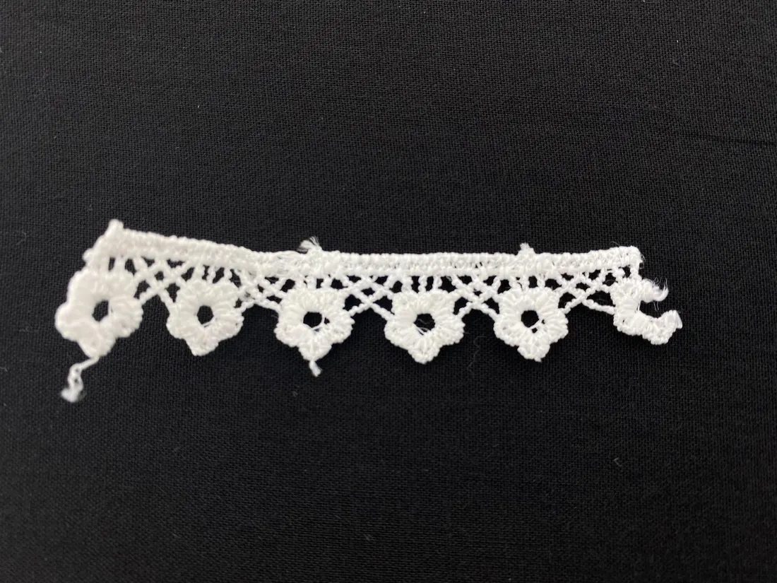 Ham Mat Polyester Yerli Güpür Brode Bant · 1,5 cm