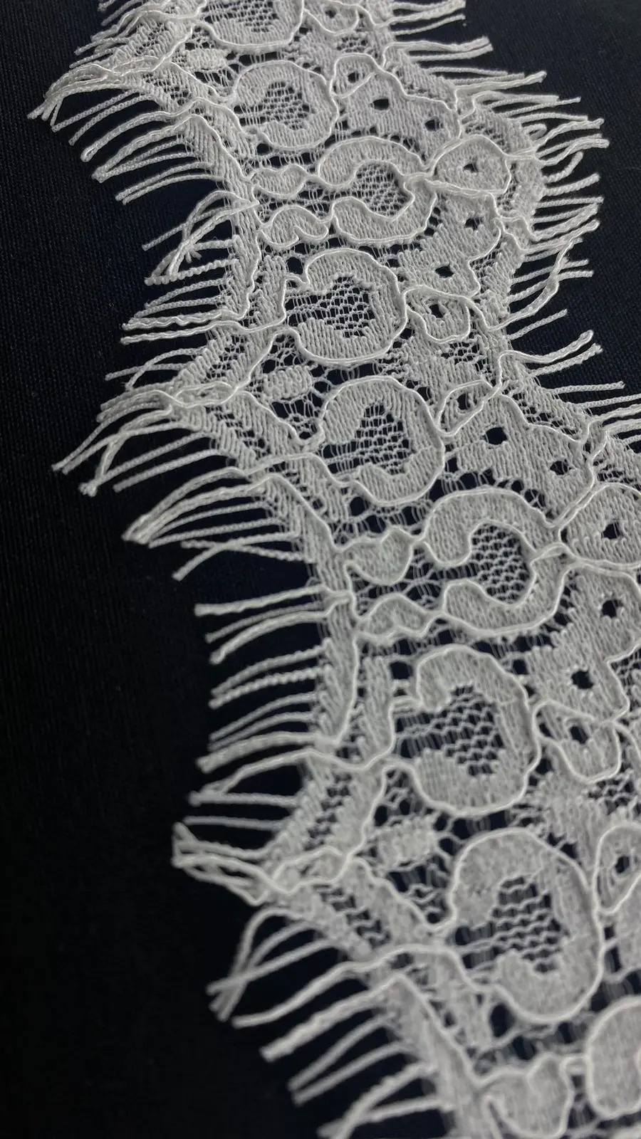 22974 Lace · Imported · Band · Cotton Polyester · kordlu · beyaz · 6 cm