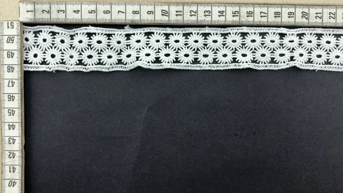 Ham Mat Polyester Yerli Güpür Brode Bant · 3 cm