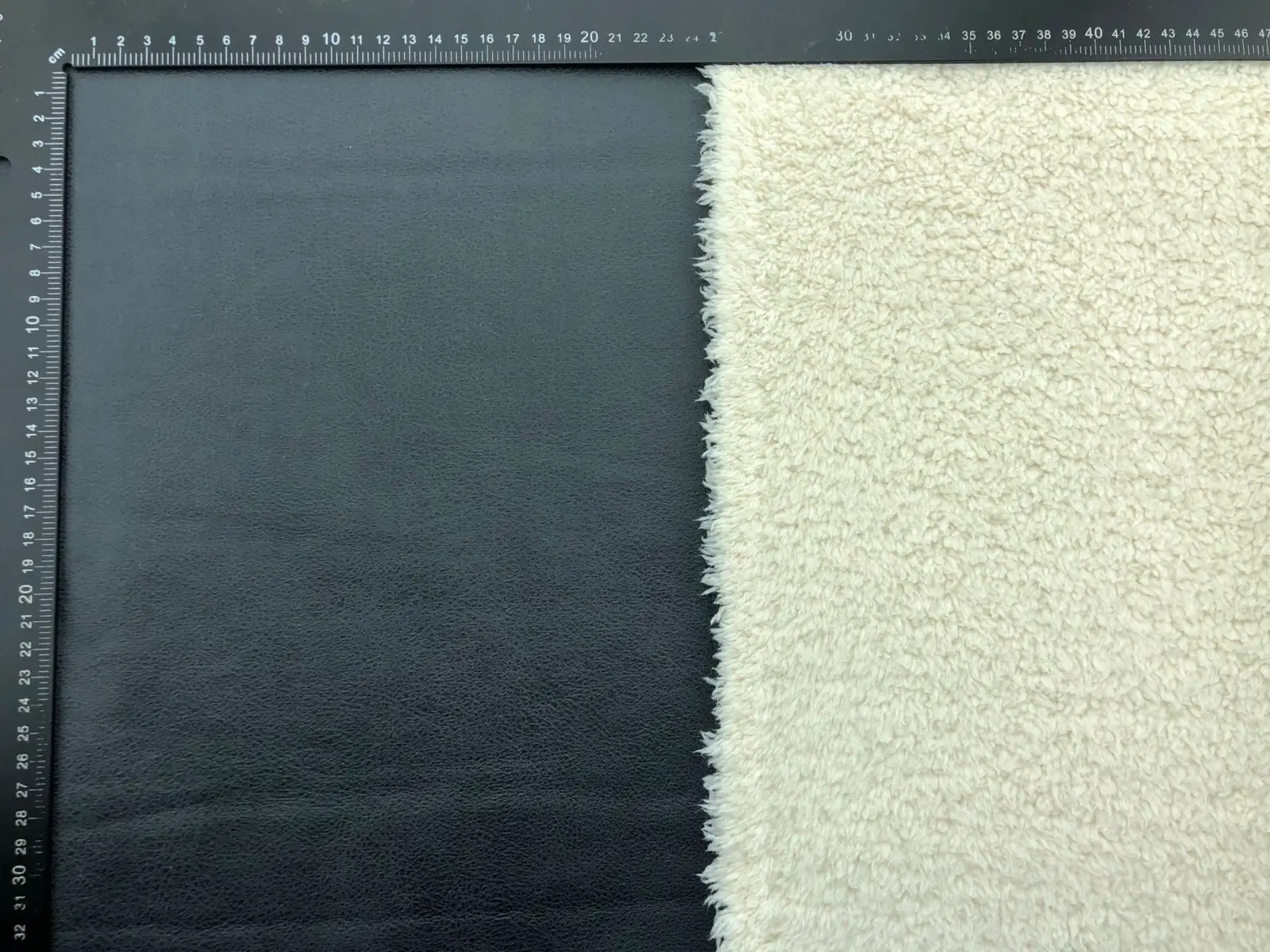 18274 Leather Fur Fabric · Domestic · Lez · Polyester · Black Deri̇ · si̇yah Fur · 150 cm