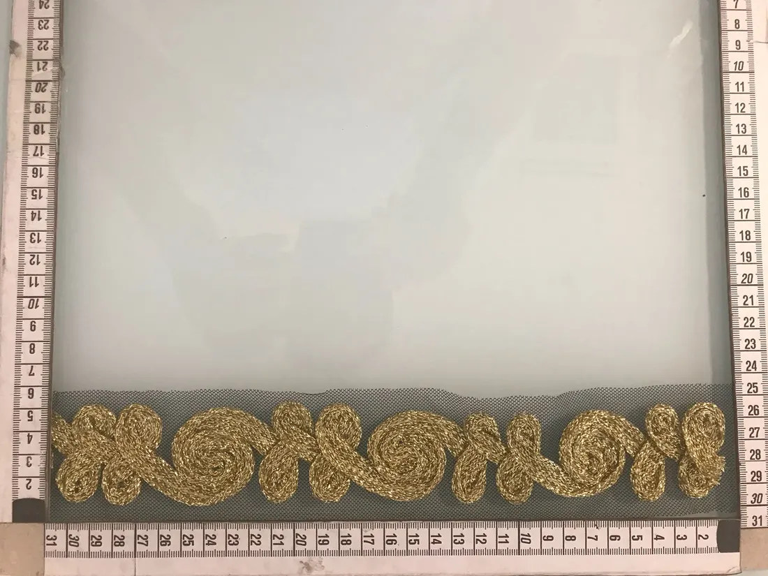 1675 Şerit · Gold Simli · Tül Üzeri · Siyah-gold